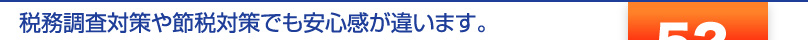 税務調査対策や節税対策でも安心感が違います。
